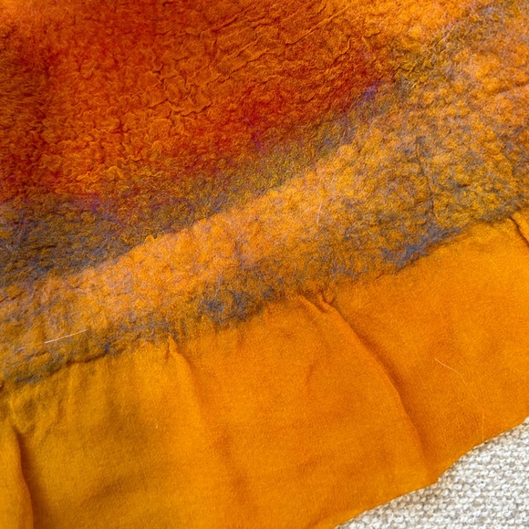 Handmade NUNO wool felted on silk reversible shawl/scarf - Picture 14 of 14